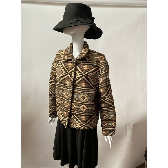 Chicos Design Womens Jacket Coat Multicolor Brown - Picture 4 of 12